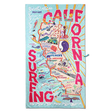 Load image into Gallery viewer, California Surf Beach & Travel Towel Beach & Travel Towels catstudio