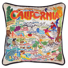 Load image into Gallery viewer, California XL Hand-Embroidered Pillow XL Pillow catstudio