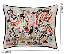 Load image into Gallery viewer, Canada Hand-Embroidered Pillow - catstudio