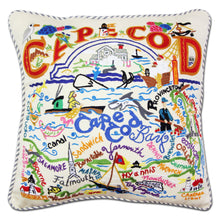 Load image into Gallery viewer, Cape Cod Hand-Embroidered Pillow - catstudio
