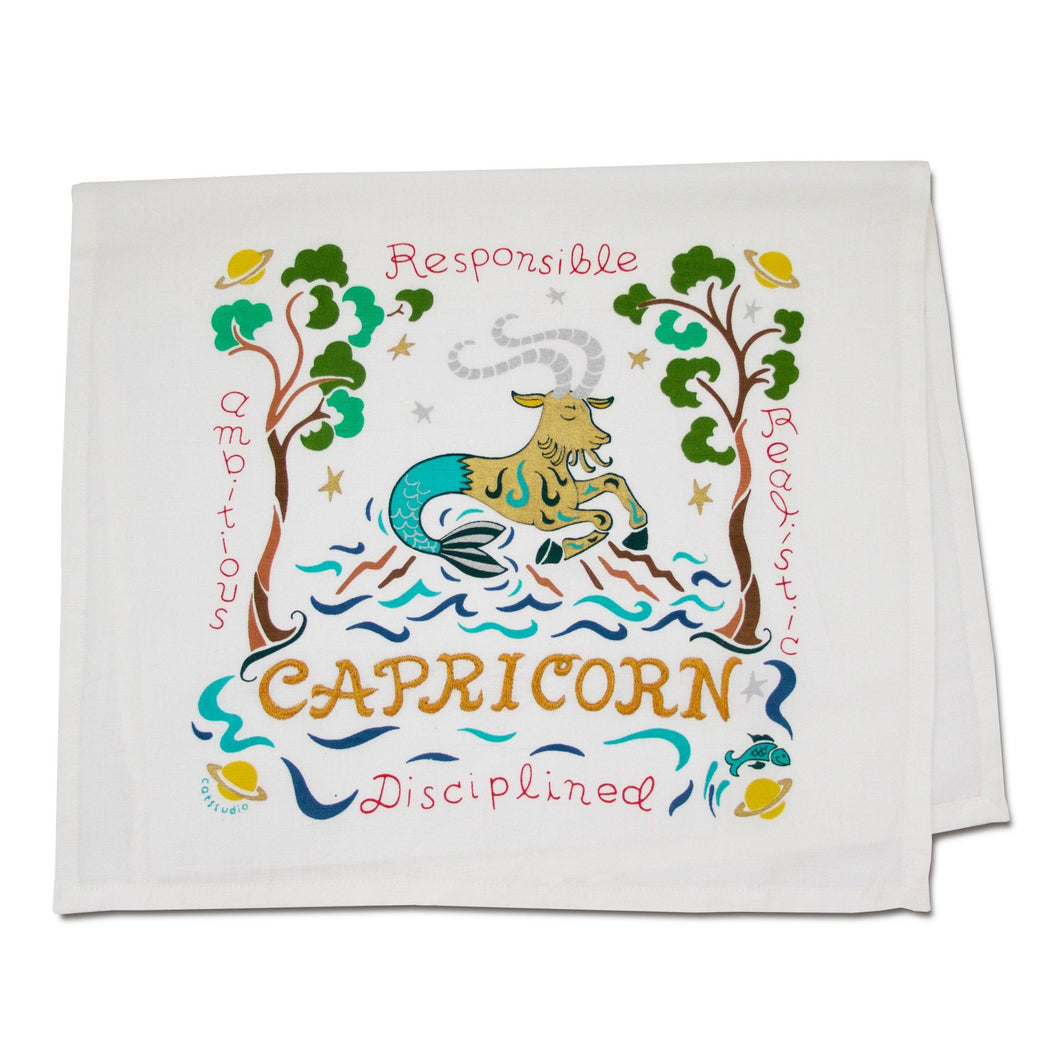 Capricorn Astrology Dish Towel Dish Towel catstudio