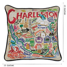 Load image into Gallery viewer, Charleston Hand-Embroidered Pillow - catstudio
