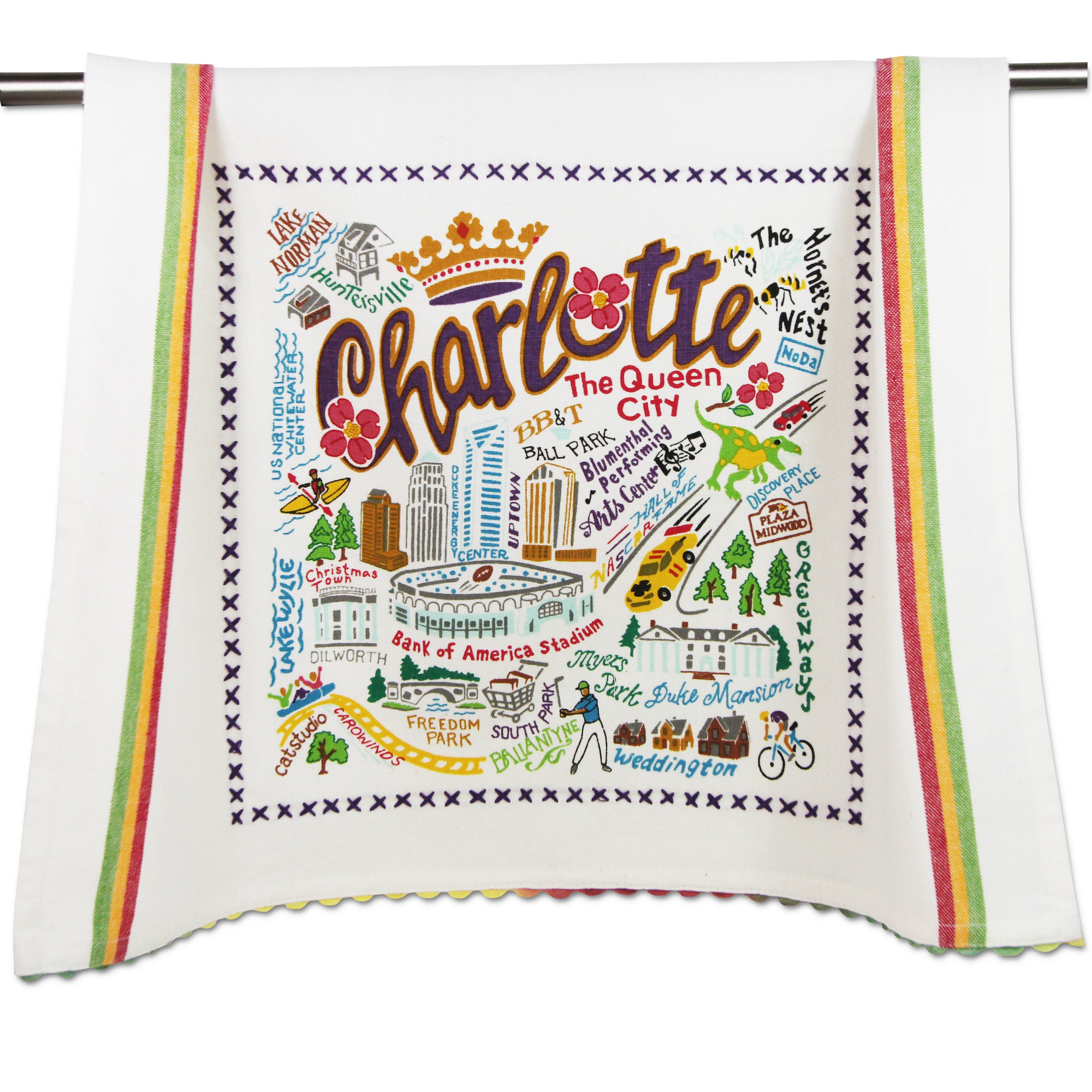 charlotte パネルNo1 19枚, No2 17枚,No3 12枚 Charlotte Dish Towel | North Carolina Collection by catstudio