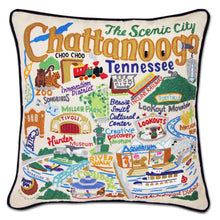 Load image into Gallery viewer, Chattanooga Hand-Embroidered Pillow - catstudio