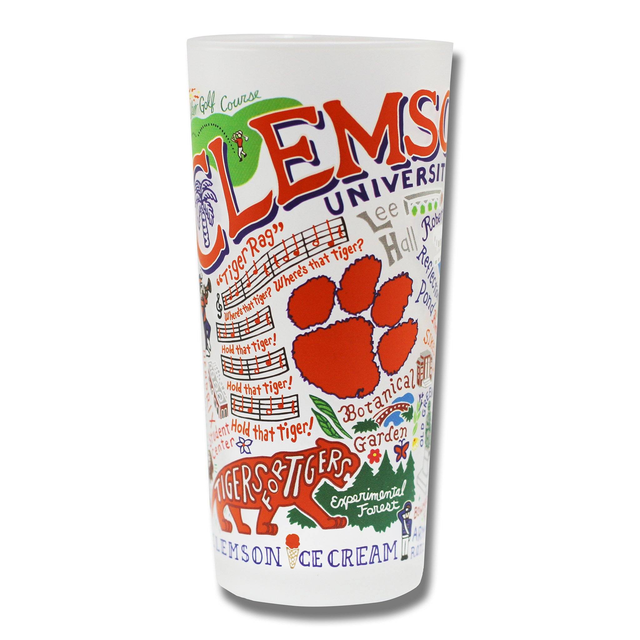 Clemson Drinking Glass | Collegiate Collection by catstudio 