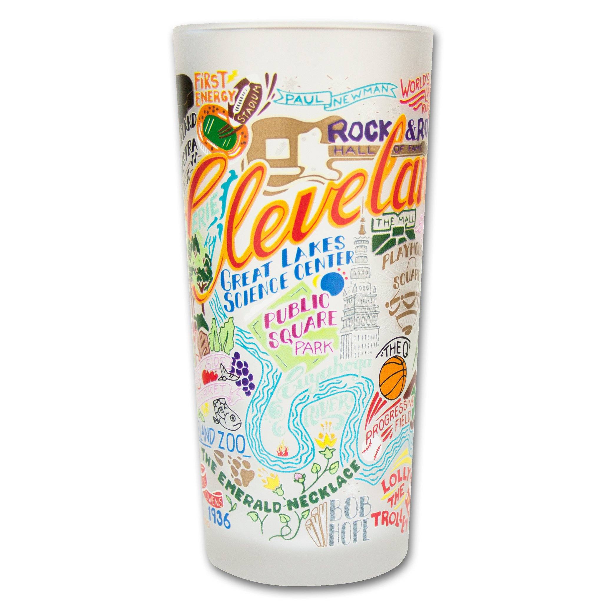 Cleveland Drinking Glass | Ohio Collection by catstudio – catstudio