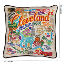 Load image into Gallery viewer, Cleveland Hand-Embroidered Pillow - catstudio