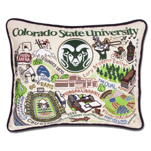 Load image into Gallery viewer, Colorado State University Collegiate Embroidered Pillow - catstudio
