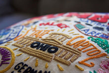 Load image into Gallery viewer, Columbus Hand-Embroidered Pillow - catstudio