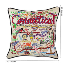Load image into Gallery viewer, Connecticut Hand-Embroidered Pillow Pillow catstudio