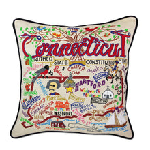 Load image into Gallery viewer, Connecticut Hand-Embroidered Pillow Pillow catstudio 
