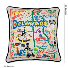 Load image into Gallery viewer, Delaware Hand-Embroidered Pillow - catstudio