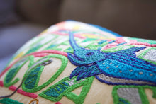 Load image into Gallery viewer, Emerald Coast Hand-Embroidered Pillow - catstudio