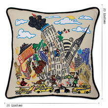 Load image into Gallery viewer, Empire State Hand-Embroidered Pillow - catstudio