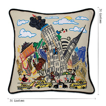 Load image into Gallery viewer, Empire State XL Hand-Embroidered Pillow - catstudio