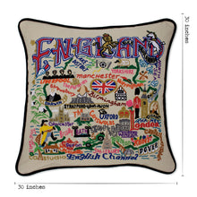 Load image into Gallery viewer, England XL Hand-Embroidered Pillow - catstudio