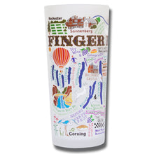 Load image into Gallery viewer, Finger Lakes Drinking Glass - catstudio