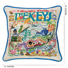 Load image into Gallery viewer, Florida Keys Hand-Embroidered Pillow - catstudio