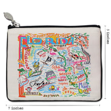 Load image into Gallery viewer, Florida Zip Pouch - Natural - catstudio
