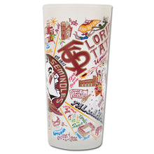 Load image into Gallery viewer, Florida State University Collegiate Drinking Glass - catstudio 
