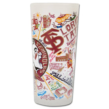 Load image into Gallery viewer, Florida State University Collegiate Drinking Glass - catstudio