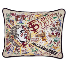 Load image into Gallery viewer, Florida State University Collegiate Embroidered Pillow - catstudio