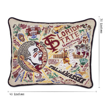 Load image into Gallery viewer, Florida State University Collegiate XL Hand-Embroidered Pillow - catstudio