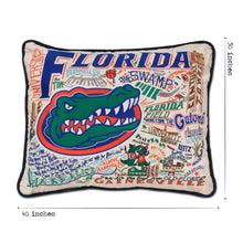 Load image into Gallery viewer, Florida, University of Collegiate XL Hand-Embroidered Pillow - catstudio