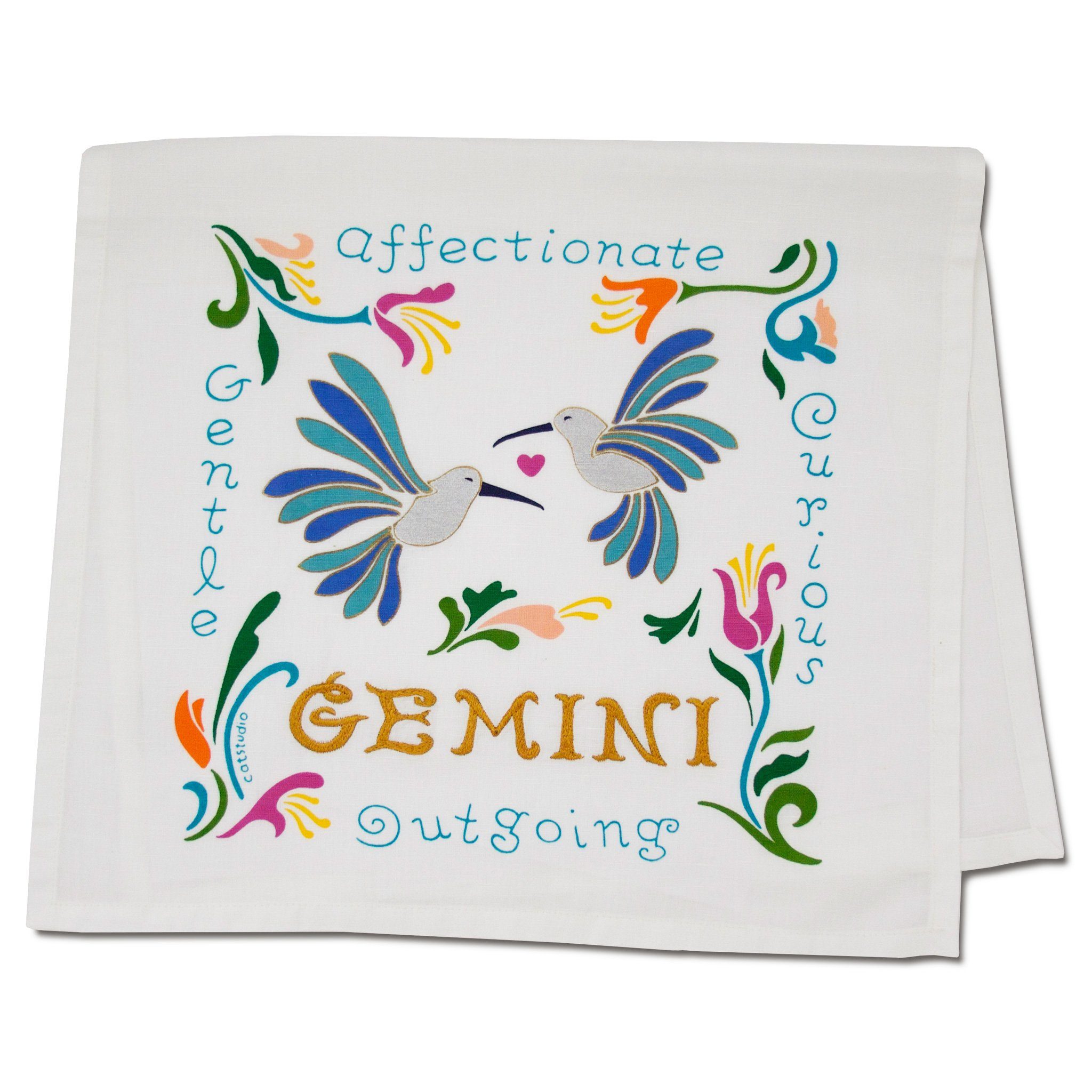 Gemini Dish Towel | Astrology Collection by catstudio – catstudio