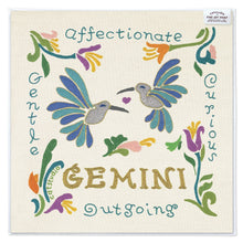 Load image into Gallery viewer, Gemini Astrology Fine Art Print - 8x8 Art Print catstudio
