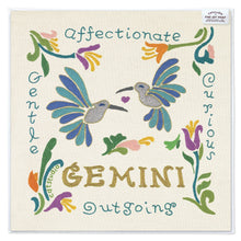 Load image into Gallery viewer, Gemini Astrology Fine Art Print - 8x8 Art Print catstudio