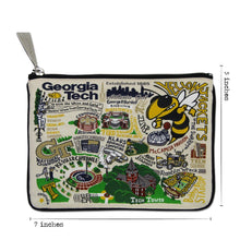 Load image into Gallery viewer, Georgia Tech Collegiate Zip Pouch Pouch catstudio 
