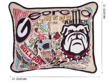 Load image into Gallery viewer, Georgia, University of Collegiate Embroidered Pillow - catstudio