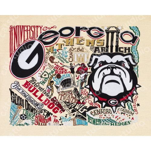 Georgia, University of Collegiate Fine Art Print - catstudio 