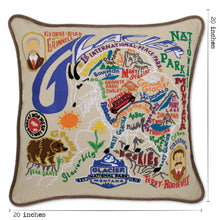Load image into Gallery viewer, Glacier Park Hand-Embroidered Pillow - catstudio