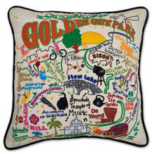 Load image into Gallery viewer, Golden Gate Park Hand-Embroidered Pillow - catstudio