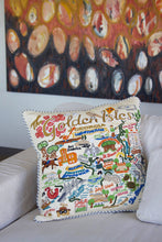 Load image into Gallery viewer, Golden Isles Hand-Embroidered Pillow - catstudio
