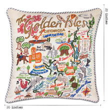 Load image into Gallery viewer, Golden Isles Hand-Embroidered Pillow - catstudio