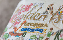 Load image into Gallery viewer, Golden Isles Hand-Embroidered Pillow - catstudio