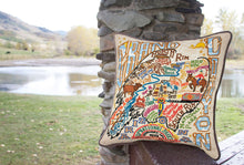 Load image into Gallery viewer, Grand Canyon Hand-Embroidered Pillow - catstudio
