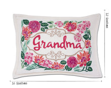 Load image into Gallery viewer, Grandma Love Letters Hand-Embroidered Pillow Pillow catstudio