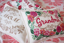 Load image into Gallery viewer, Grandma Love Letters Hand-Embroidered Pillow Pillow catstudio