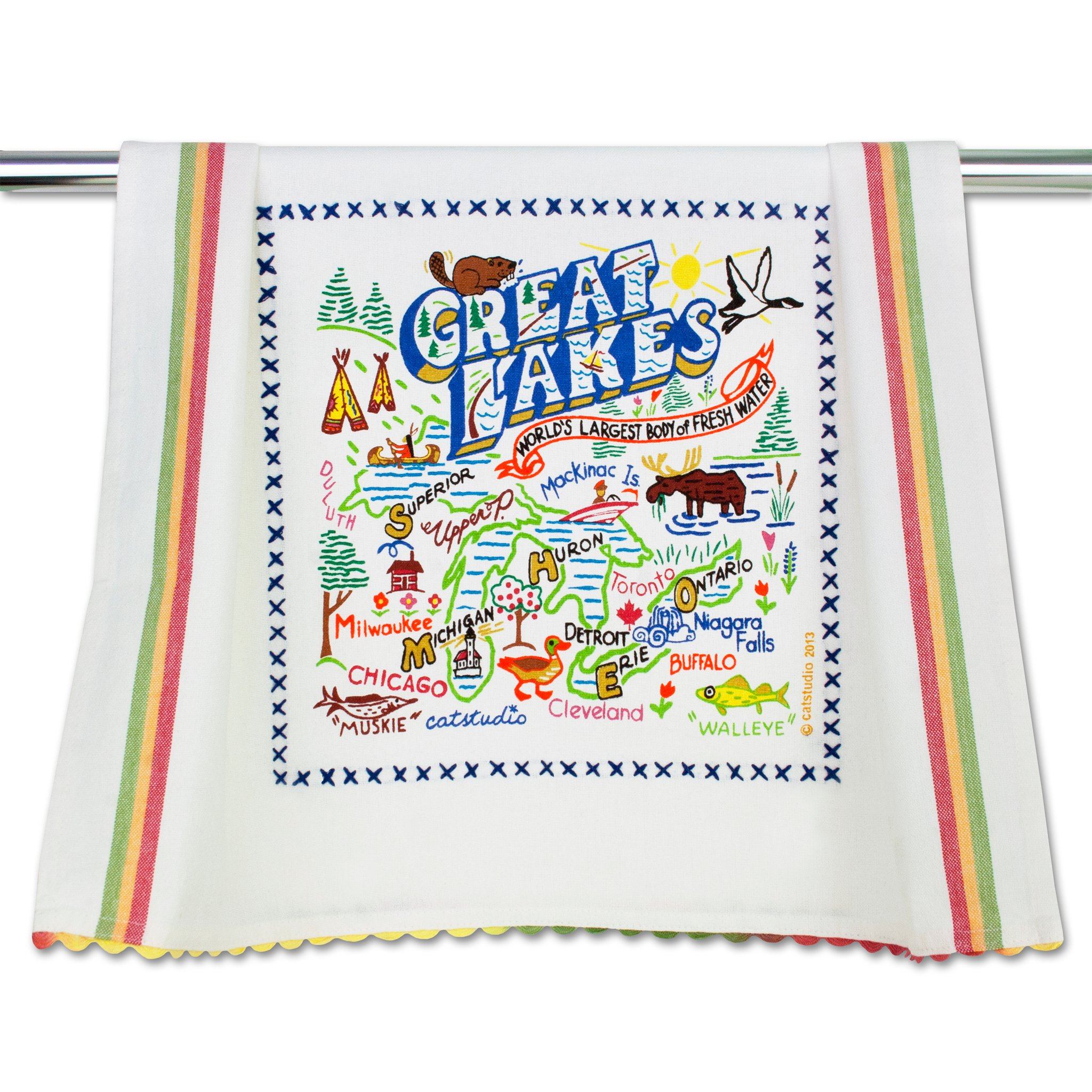 Great Lakes Dish Towel | Geography Collection by catstudio – catstudio