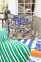 Load image into Gallery viewer, Great Lakes Hand-Embroidered Pillow - catstudio