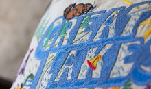Load image into Gallery viewer, Great Lakes Hand-Embroidered Pillow - catstudio