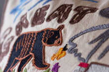 Load image into Gallery viewer, Great Smoky Mountains Hand-Embroidered Pillow - catstudio