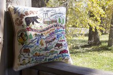 Load image into Gallery viewer, Great Smoky Mountains Hand-Embroidered Pillow - catstudio
