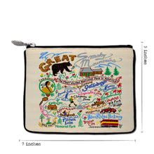 Load image into Gallery viewer, Great Smoky Mountains Zip Pouch - Natural Pouch catstudio