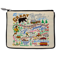 Load image into Gallery viewer, Great Smoky Mountains Zip Pouch - Natural Pouch catstudio