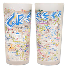 Load image into Gallery viewer, Greece Drinking Glass - catstudio